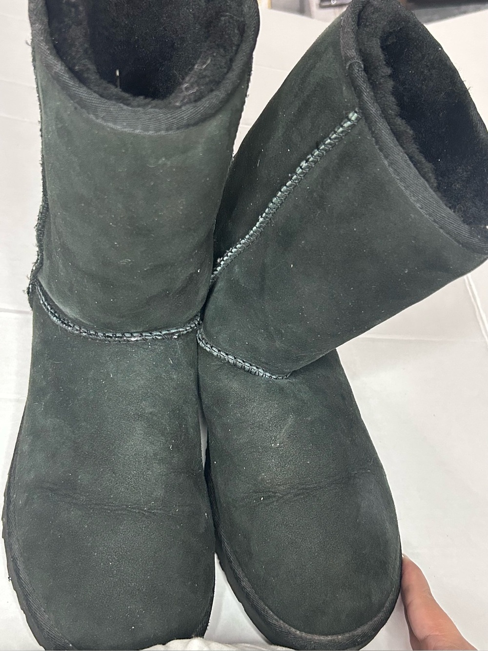 Uggs Classic Black Suede Winter Boots